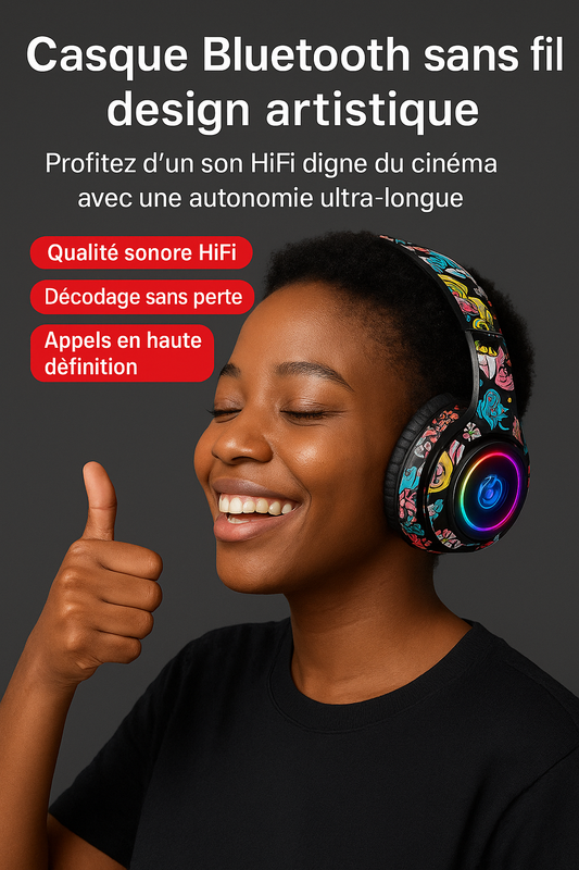 Casque Bluetooth Sans Fil & LED.(GB)