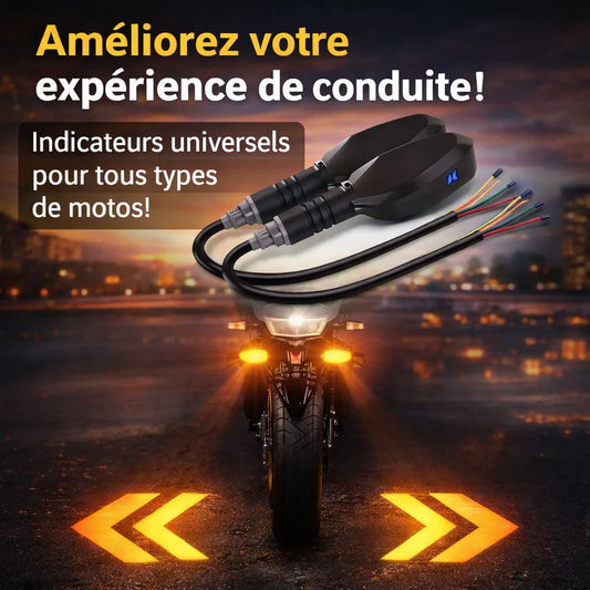 CLIGNOTANTS LED ULTRA LUMINEUX POUR MOTO.