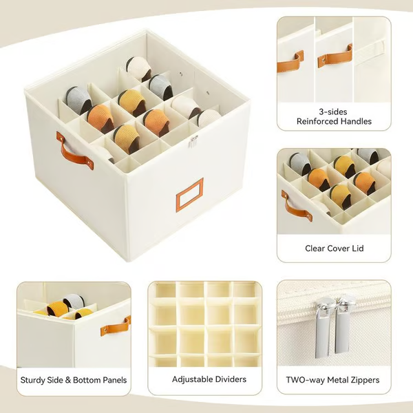 Organisateur de Chaussures en Tissu Pliable.