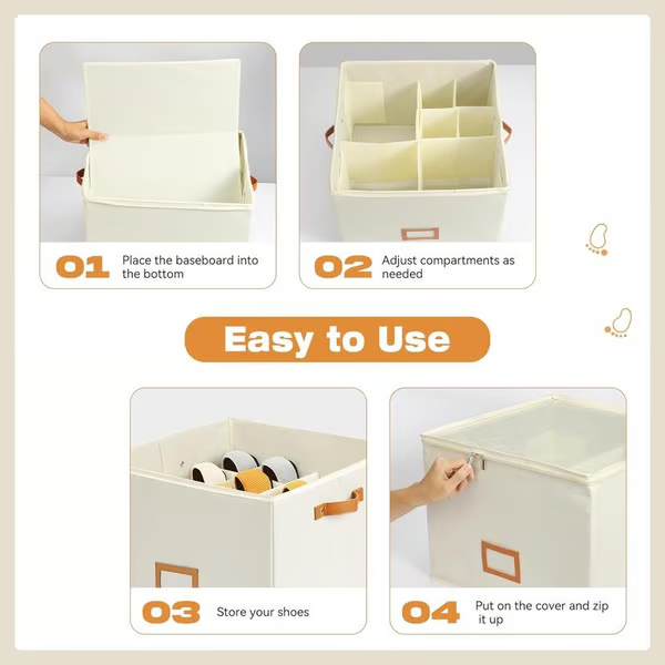 Organisateur de Chaussures en Tissu Pliable.